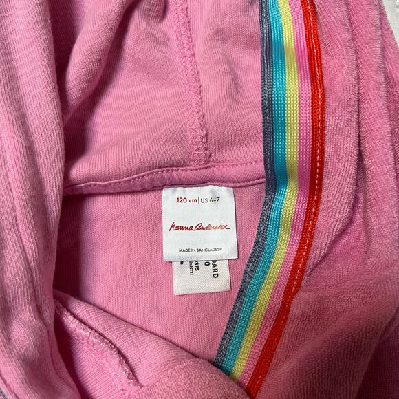 Hanna Andersson Terry Hoodie Swim Coverup Size 6/7 - Picture 4 of 5